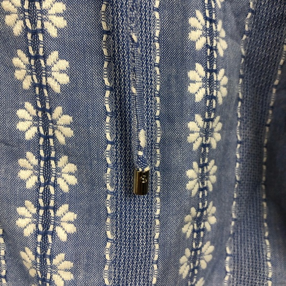 Tommy Hilfiger Balloon Long Sleeve Blue & White Floral Top XXL - Picture 5 of 5